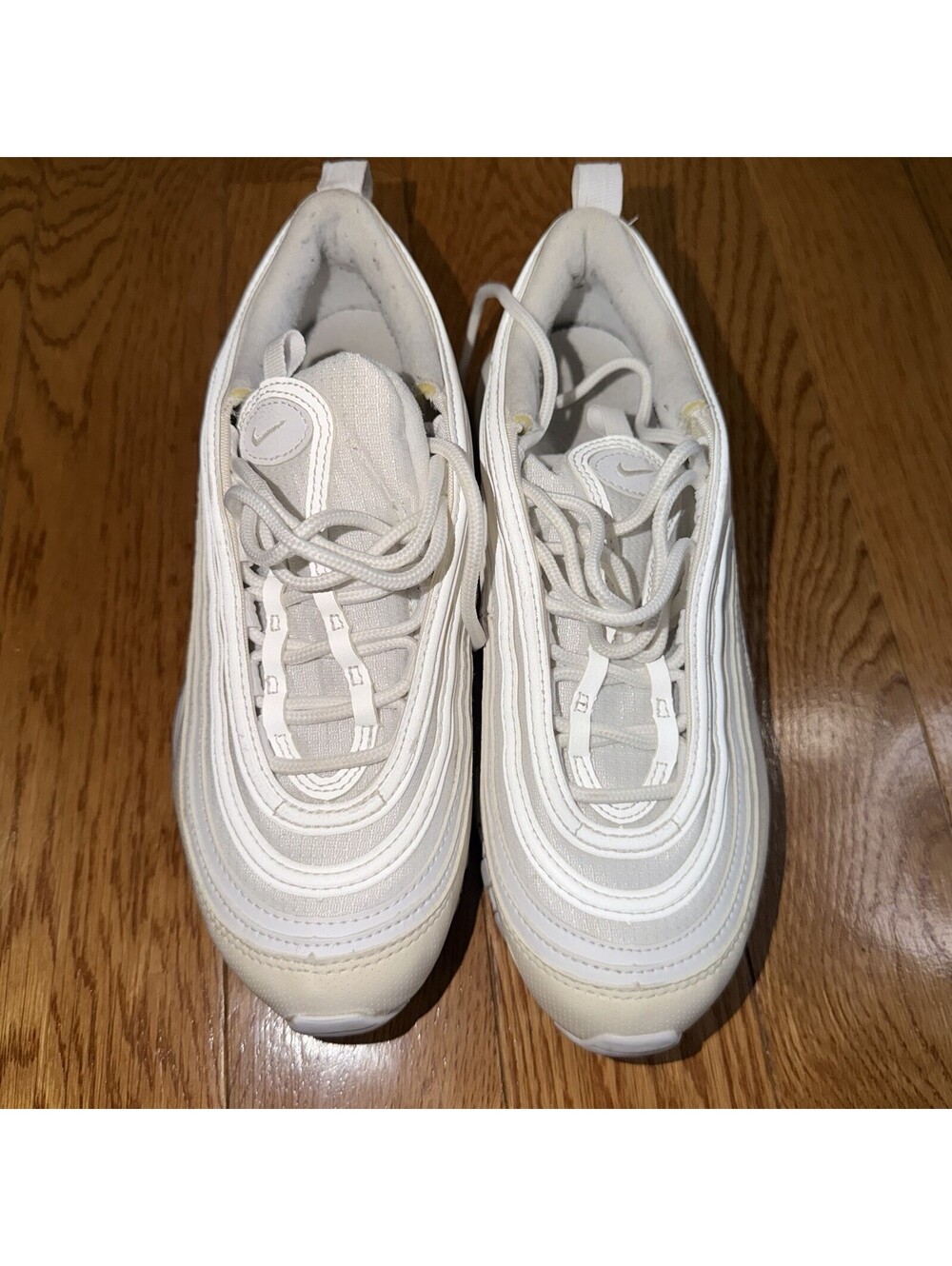 Size 5Y , Nike Air Max 97 Triple White 921522-104 Free Shipping Women’s 6.5 - Picture 2 of 3